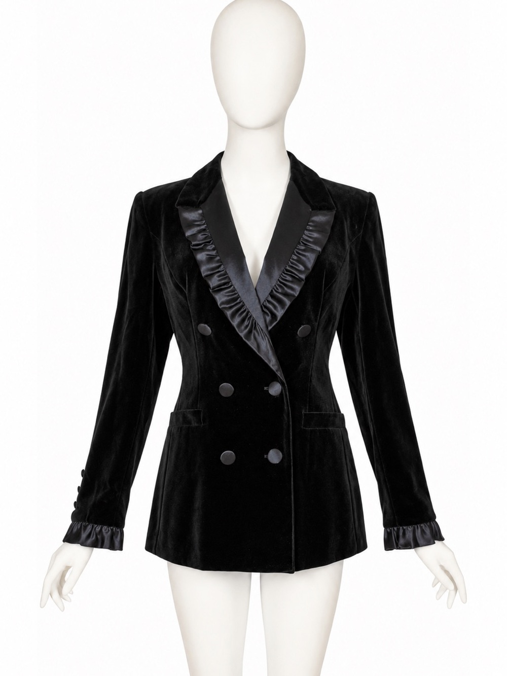 ESCADA Women’s Black Velvet Blazer – Size 12 – NWT – $1,350